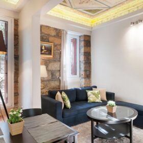 photo of the living room of thisio 1860 apartment in Athens.